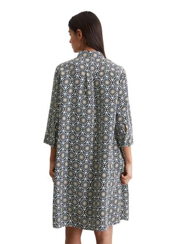 Leinenkleid relaxed 34 Relaxed Fit - Multi/white Cotton