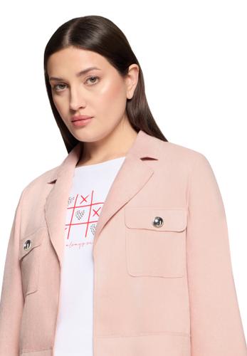 Blazer-Jacke 42 Gerade - Pink Dolphin