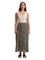 High Waist Midi-Rock aus Viskose 38 High Waist Fit - Abstract Black Grid Design