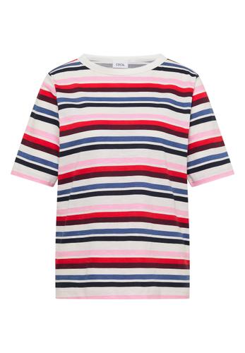 Kurzarm Shirt mit Multicolor Streifen XL - Universal Blue