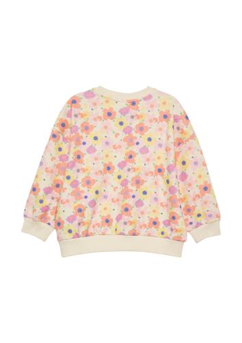Sweatshirt 92/98 Oversize - Creme|mehrfarbig