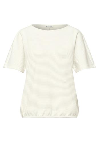 Dropped Shoulder Shirt mit Struktur 40 - Off White