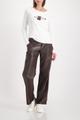 Langarmshirt mit Teddyprint 38 - Off-white