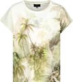 T-Shirt mit tropischen Print 38 - Olive Gemustert