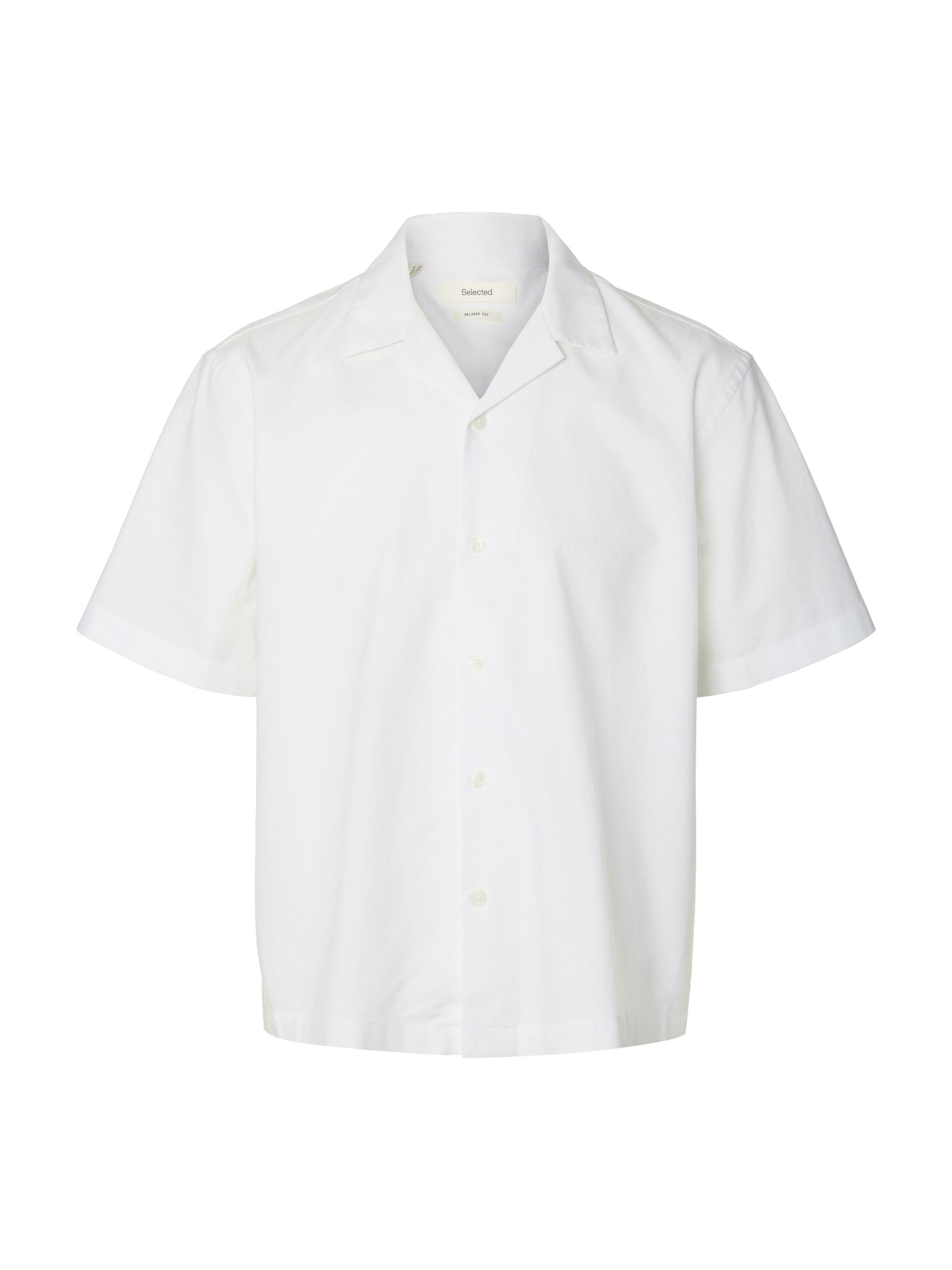 SLHRLXOXFORD SS SHIRT RESORT XL Locker geschnitten - White
