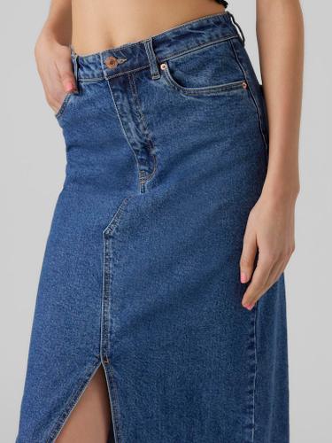 VMVERI HR CALF DENIM SKIRT GA MIX N
