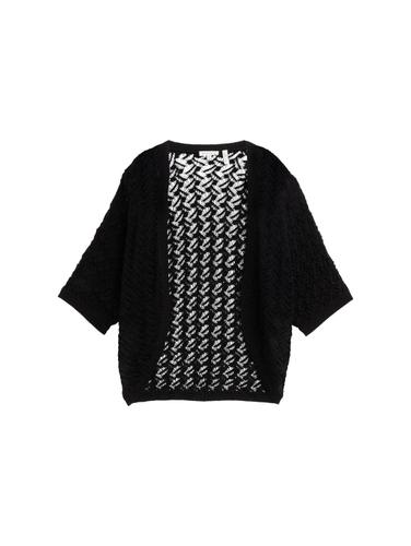 Loose Fit Bolero Cardigan L Loose Fit - Deep Black