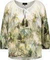 Bluse mit tropischen Print