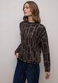 Print Shirt mit Tunnelzug 40 - Darkest Brown