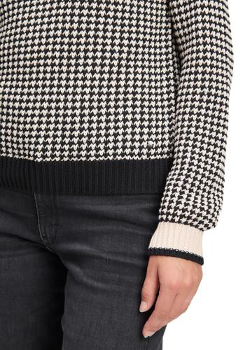 Strickpullover 42 Figurumspielend - Weiß/schwarz