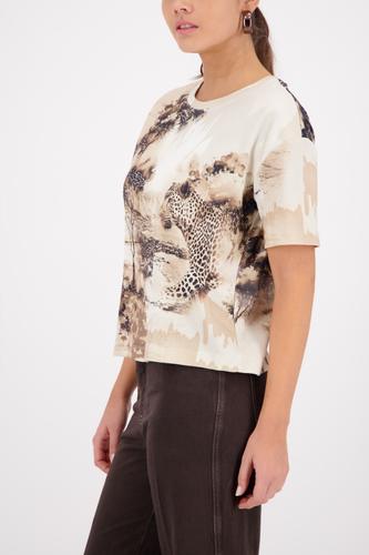 T-Shirt mit Savanne-Print