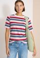Kurzarm Shirt mit Multicolor Streifen XL - Universal Blue