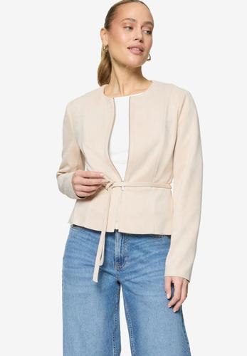 Blazer-Jacke in Lederoptik 40 - French Oak