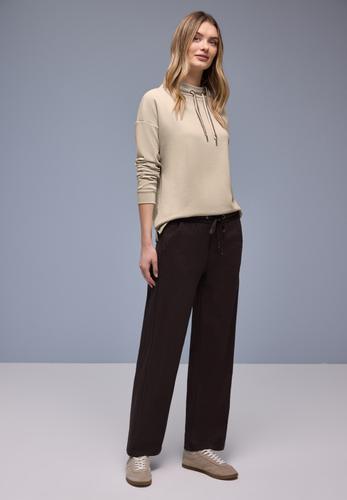 Shirt in Unifarbe 40 - Cotton Beige