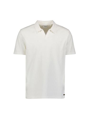 Polo Short Sleeve Jacquard M Regular Fit - White