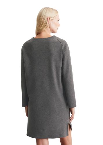 Wollkleid loose Grau 34