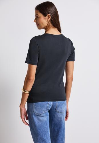 T-Shirt mit Herzausschnitt 38 - Deepwater Blue