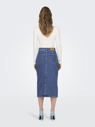 ONLSIRI FRONT SLIT SKIRT DNM GUA NO