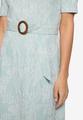 Midikleid mit Blumen-Stickerei 36 - Blue/cream