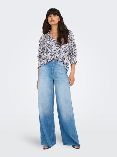 ONLRAYA 3/4 SHIRT WVN NOOS S Normal geschnitten - Night Sky