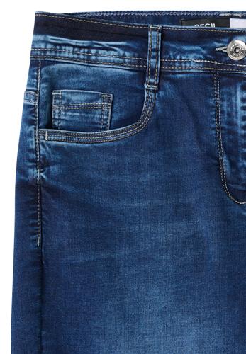3/4 Wide Leg Jeans im Loose Fit 29/3/4 Hosen - Mid Blue Used Wash