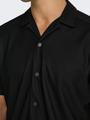 ONSKARI LIFE RLX RESORT SS PLIZZE SHIRT L Locker geschnitten - Black