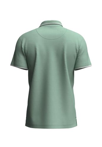 Polo, contrast tipping L Casual Fit - Minty Green