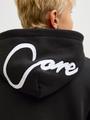 JCOPOINT EMBROIDERY SWEAT HOOD JNR 152 Locker geschnitten - Black