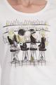 T-Shirt mit Frauenzeichnung 44 - Cream