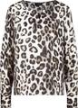 Bluse mit Schmuckdetail 36 - Schwarz Gemustert