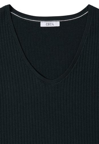 Pullover mit gerundetem V-Ausschnitt S - Palm Breeze Green