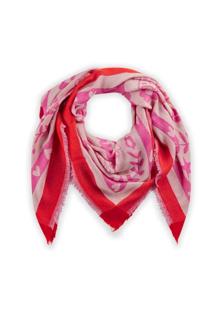 Tuch aus edler Viskose mit Ornamenten und Superwoman-Schriftzug one size