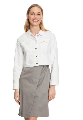 Jeansjacke 36 Figurnah - Rohweiß
