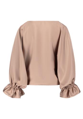 Satin-Bluse 40 Loose Fit - Macchiato