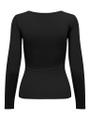 ONLEA L/S DEEP NECK TOP JRS NOOS