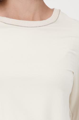 Langarmshirt mit Strickkragen