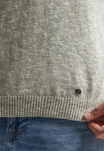 Pullover Crewneck Melange With Linen XL Regular Fit - Taupe