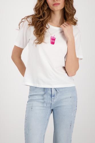 T-Shirt mit Coffee-Print 42 - Off-white