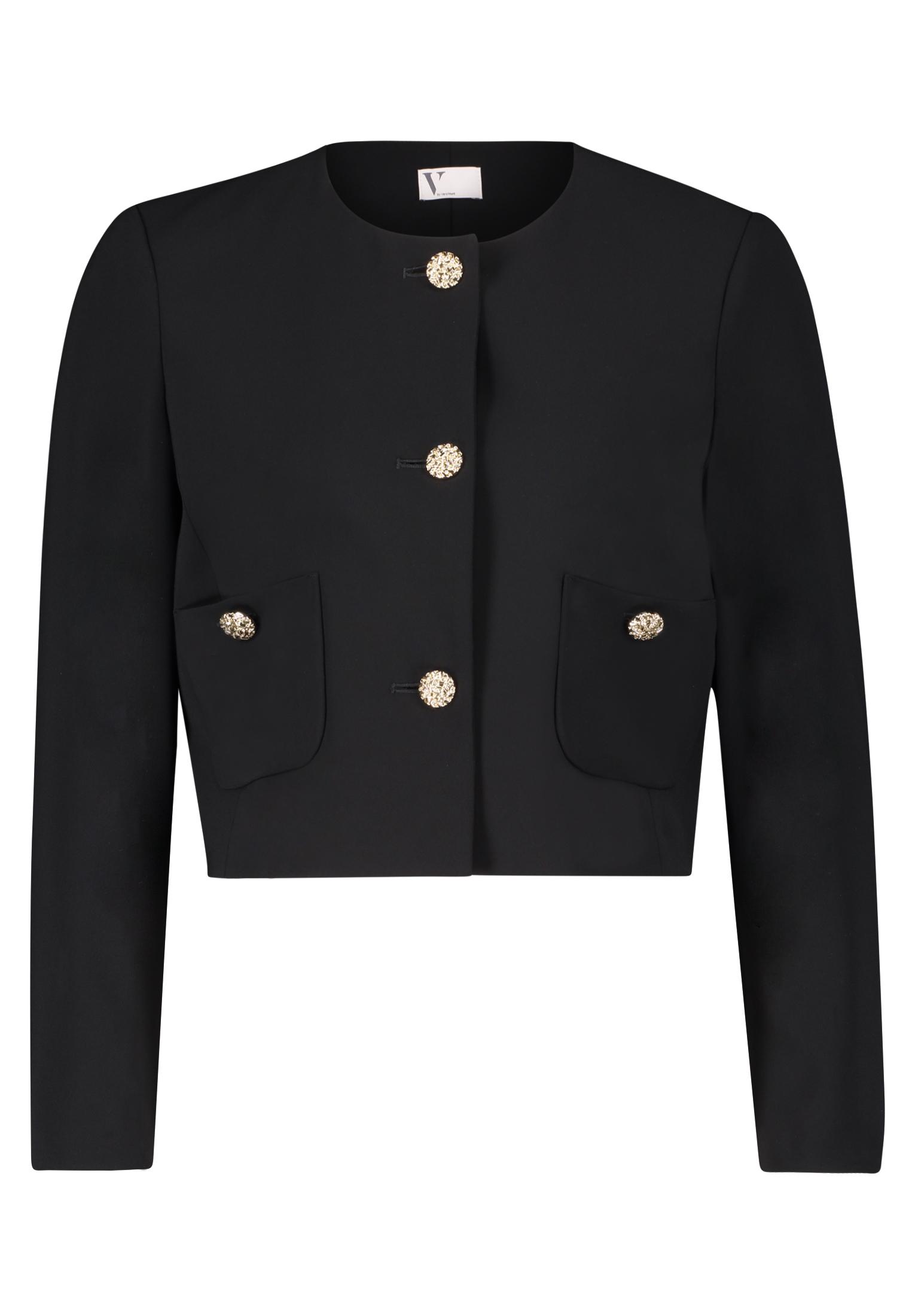 Blazer-Jacke 44 Gerade - Schwarz