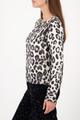 Bluse mit Schmuckdetail 36 - Schwarz Gemustert