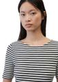 T-shirt, short sleeve, boat neck, striped