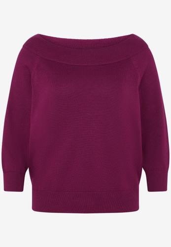 Strickpullover mit Carmenausschnitt