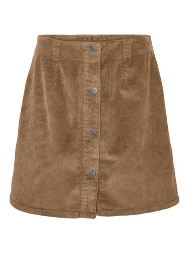 VMETTA HR SHORT CORD SKATER SKIRT NOOS L - Silver Mink