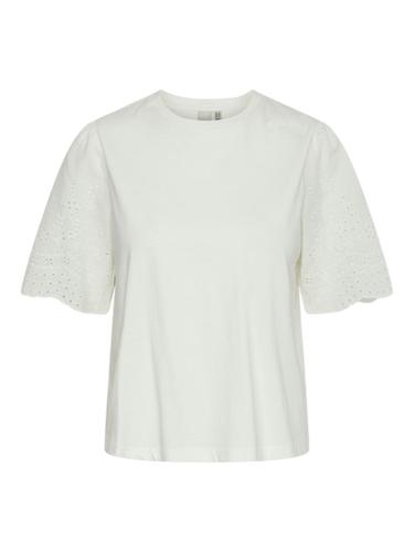 YASLEX SS TOP W. EMB SLEEVES S. NOOS