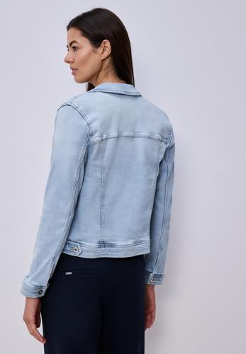 Jeansjacke mit Brusttaschen und Knöpfen 44 - Light Blue Washed