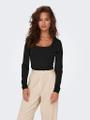 ONLEA L/S DEEP NECK TOP JRS NOOS