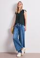 Blusentop mit Split Neck und Rüschen 36 - Deep Bound Green