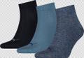 PUMA Plain Quarter-Socken 3er-Pack 35-38 in Grau