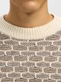 SLHKEITH LS KNIT RELAXED CREW NECK XL Locker geschnitten - Egret