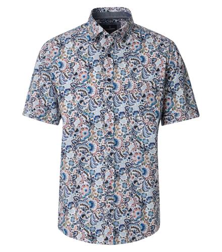 Freizeithemd Kurzarm L Comfort Fit - Blau